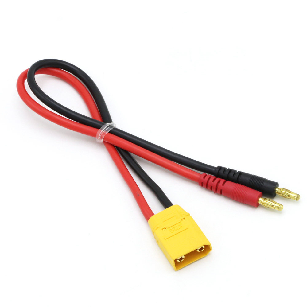 航模B6充电器 XT60 XT90 EC5 TRX 插头 T插 转4.0mm香蕉头充电线