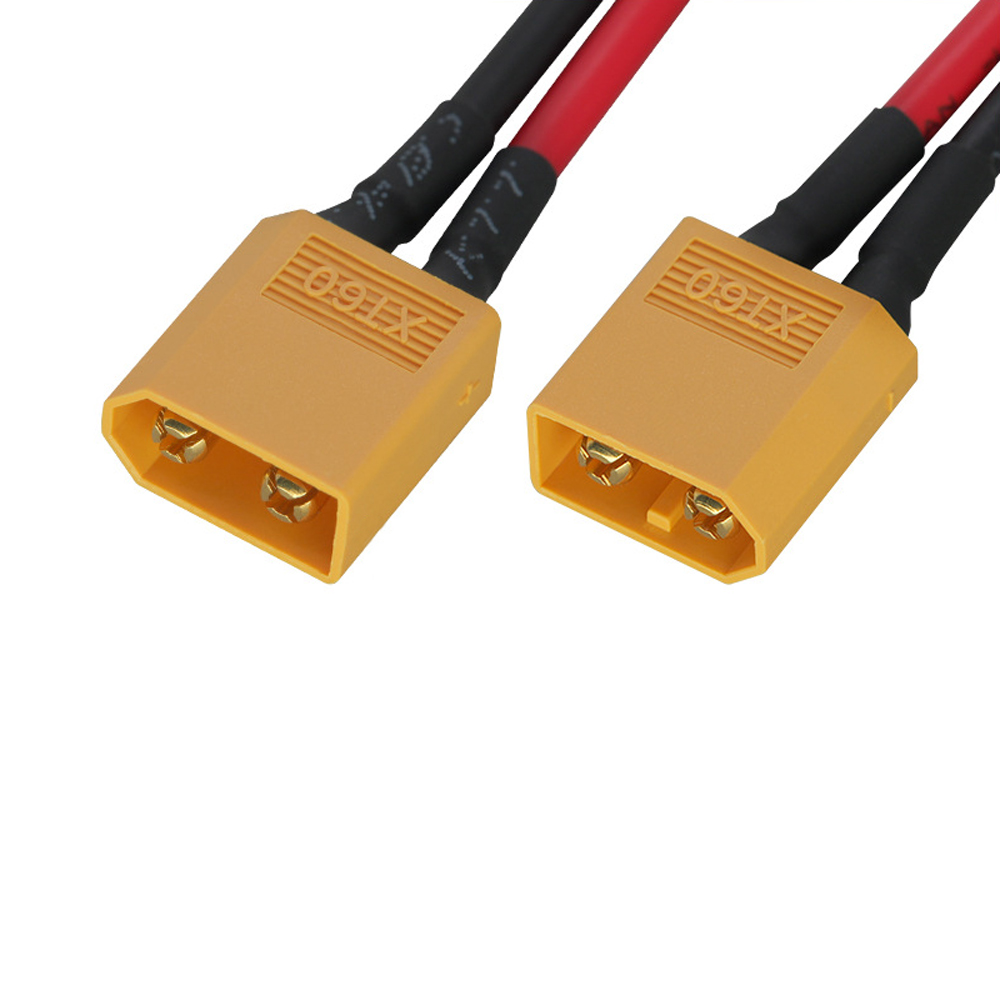 FPV 穿越机 XT60 转 DC5521 供电线 无人机飞控图传接收机大电流耐高温硅胶线