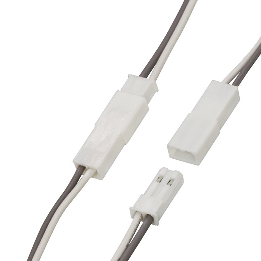 SYP-2P 白杜邦 SM 端子线转 DC5521 母头 LED 灯条灯具电源延长连接线