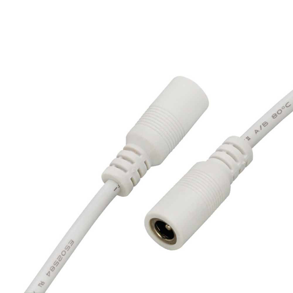 SYP-2P 白杜邦 SM 端子线转 DC5521 母头 LED 灯条灯具电源延长连接线